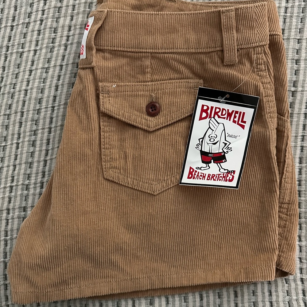 NWT Birdwell Beach Britches classic corduroy Shorts in toast sz4 - Picture 13 of 16